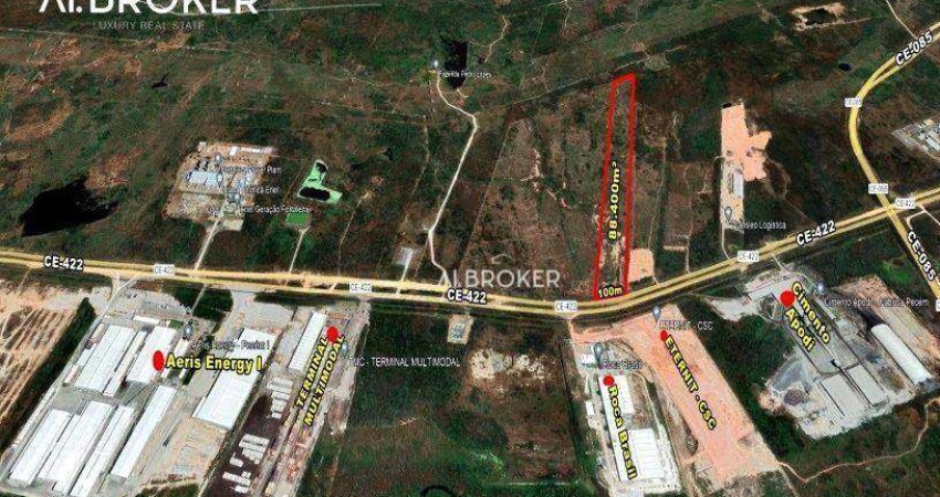 Terreno à venda, 88400 m² por R$ 5.400.000,00 - Pecém - São Gonçalo do Amarante/CE
