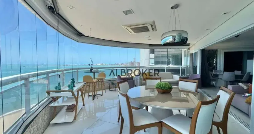 Na beira mar apartamento com 3 dormitórios à venda, 254 m² por r$ 6.000.000 - meireles - fortaleza/ce