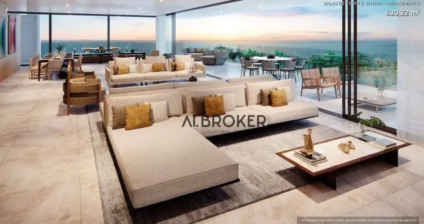 Na Beira Mar  Apartamento com 5 dormitórios à venda, 630 m² por R$ 15.750.000 - Meireles - Fortaleza/CE