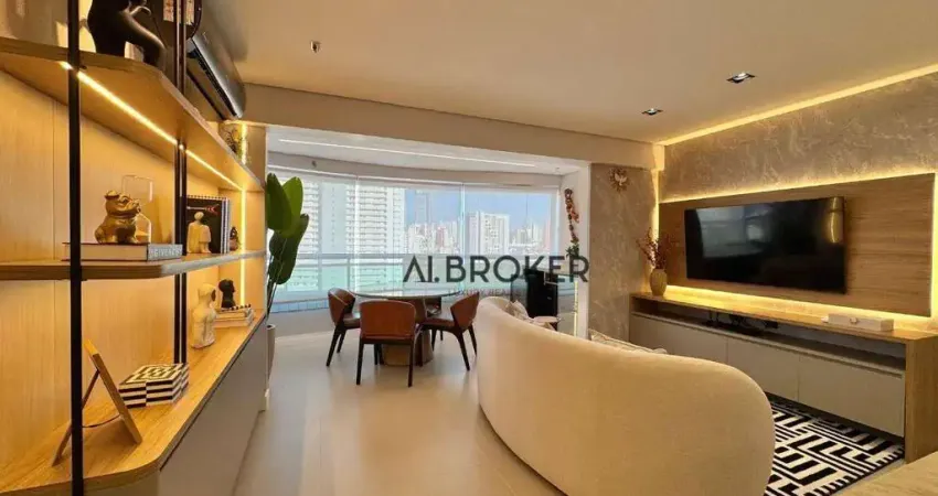 Apartamento com 1 dormitório à venda, 46 m² por r$ 900.000,00 - praia de iracema - fortaleza/ce