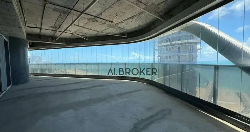 Na beira mar apartamento com 5 dormitórios à venda, 820 m² por r$ 18.000.000 - meireles - fortaleza/ce