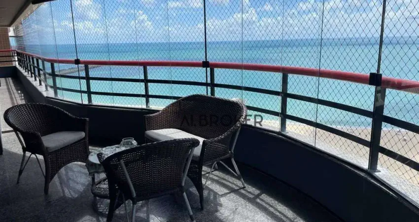 Na beira mar  apartamento com 4 dormitórios à venda, 226 m² por r$ 2.900.000 - meireles - fortaleza/ce