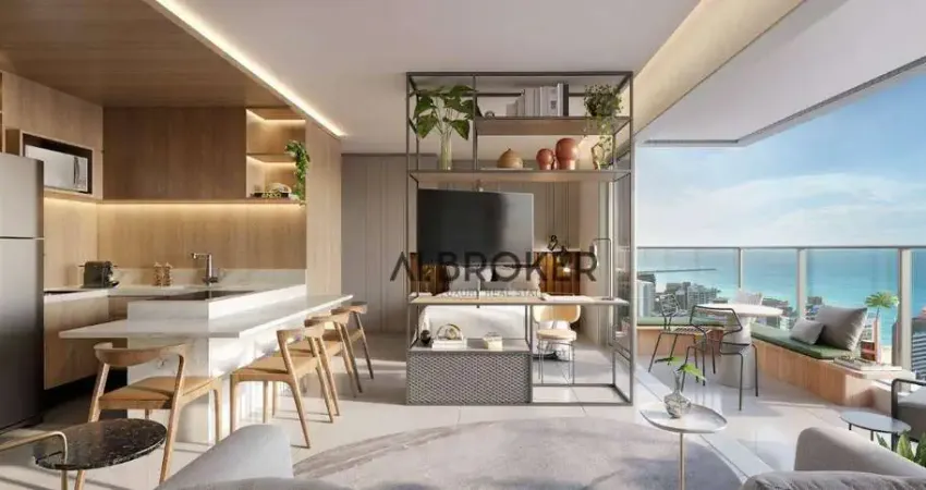 No meireles apartamento com 1 dormitório à venda, 40 m² por r$ 784.370 - meireles - fortaleza/ce