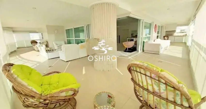 Apartamento de 4 suítes com vista para o mar e varanda gourmet no gonzaga, santos