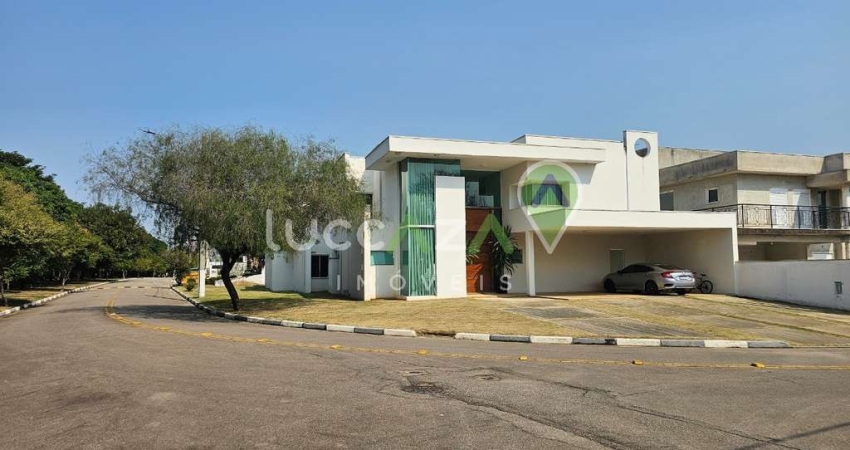 Imponente casa de alto padrão à venda em Jacareí-SP no Condomínio Sunset Garden: 4 quartos, 4 suítes, 3 salas, 6 banheiros, 6 vagas de garagem e 590m² de área