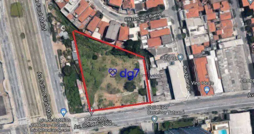 Terreno à venda, 3000 m² por R$ 30.000.000,00 - Tatuapé - São Paulo/SP