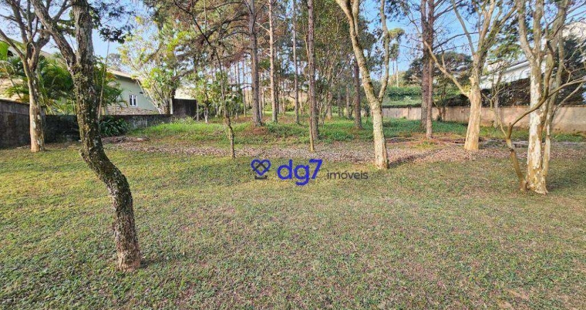 Terreno em condomínio fechado na Granja Viana 1985m. Rua Tangará