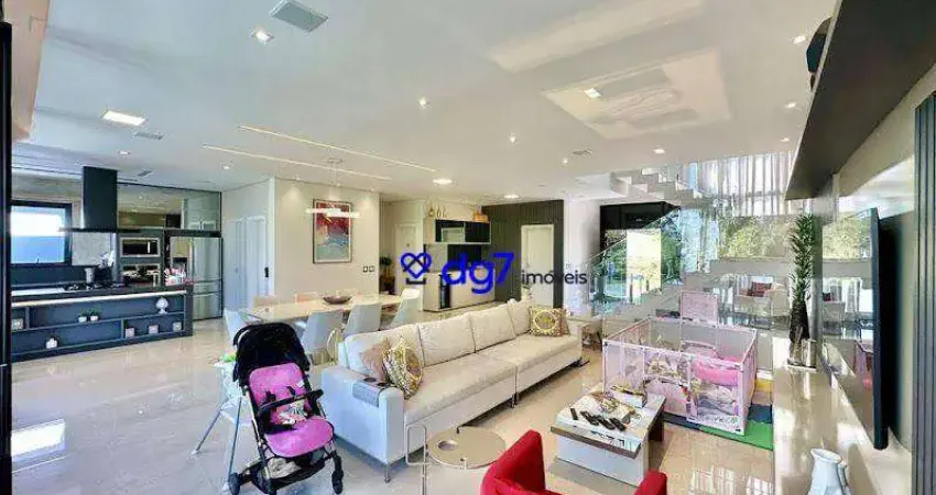 Casa em condomínio de alto padrão na granja viana, com 4 suítes e 8 vagas, 483 m²!