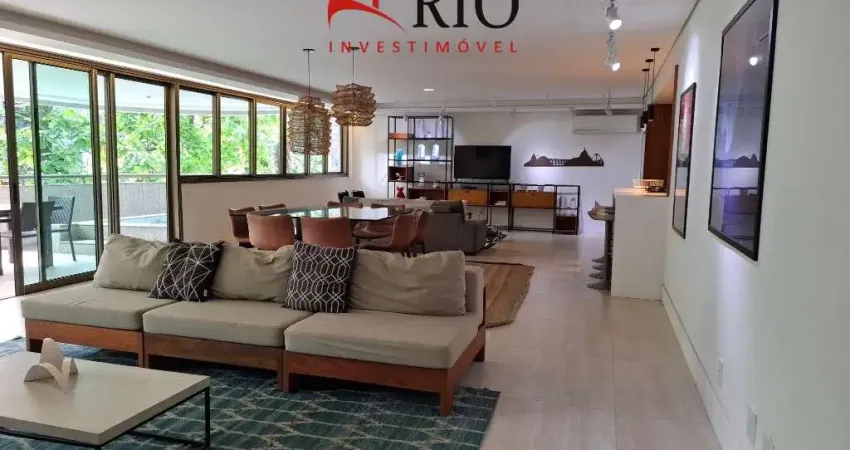 Apartamento de luxo na barra da tijuca: 4 quartos, 4 suítes, 3 salas, 5 banheiros, 6 vagas de garagem e 320m² - rio de janeiro-rj