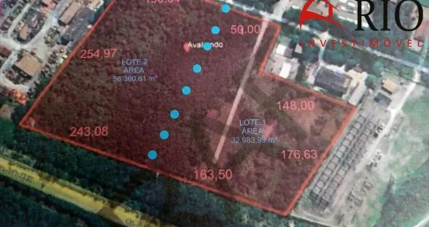 Terreno com 89.345,00 m2 de área, localizado em uma região estratégica para o seu negócio.