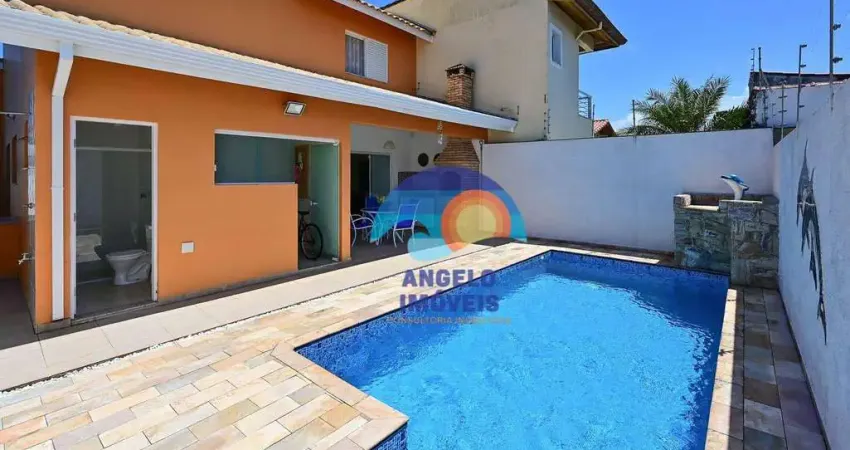 Sobrado lado praia com 3 dormitórios à venda, 189 m² por R$ 750.000 - Parque Balneário Oásis - Peruíbe/SP