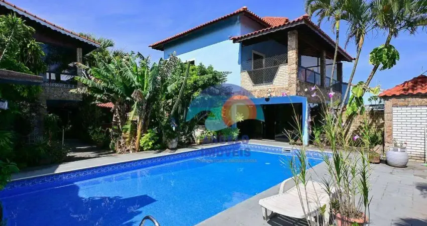 Casa com 5 dormitórios à venda, 402 m² por r$ 1.500.000,00 - balneário três marias - peruíbe/sp