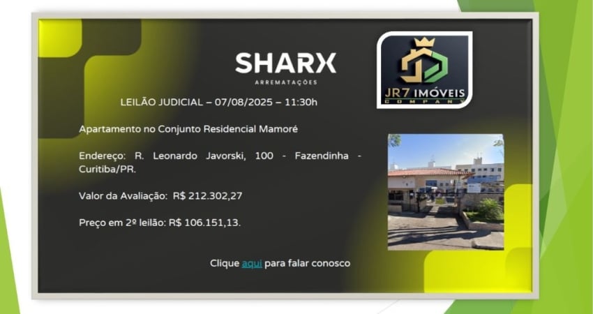 VENDA LEILÃO  - SHARX - JR7 - Apartamento Fazendinha R$106.000,00