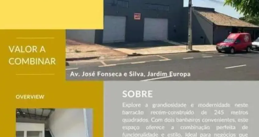 BARRACÃO para aluguel, 1 quarto, 3 vagas, JARDIM EUROPA - Uberlândia/MG