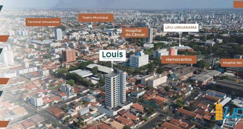 Excelentes Studios com 36,00 e 37,00m2 à venda em Condomínio vertical com área de lazer no Bairro Umuarama próximo a UFU