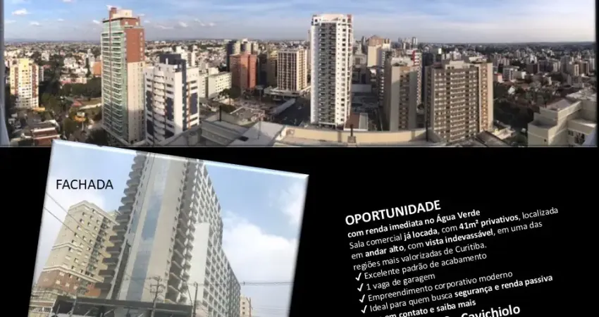 Sala comercial locada em andar alto à venda no Inspira Business