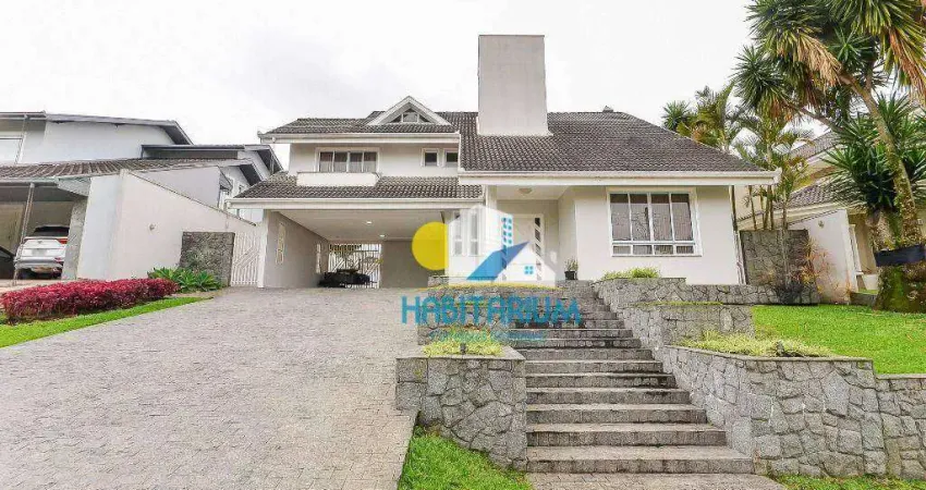 Casa em condominio no pineville em pinhais, 400 m², piscina, 4 vagas e quintal.