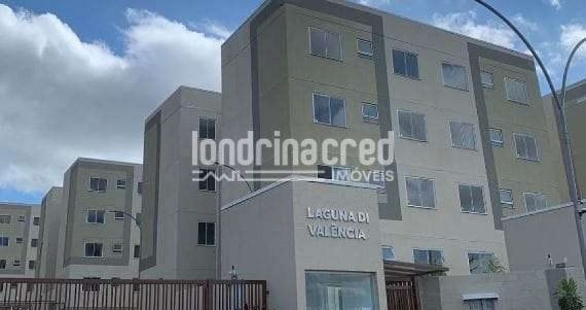 Apartamento no Laguna Di Valência.  Dormitórios: 02. Banheiros: 01. Sala. Cozinha. Vagas de garagem