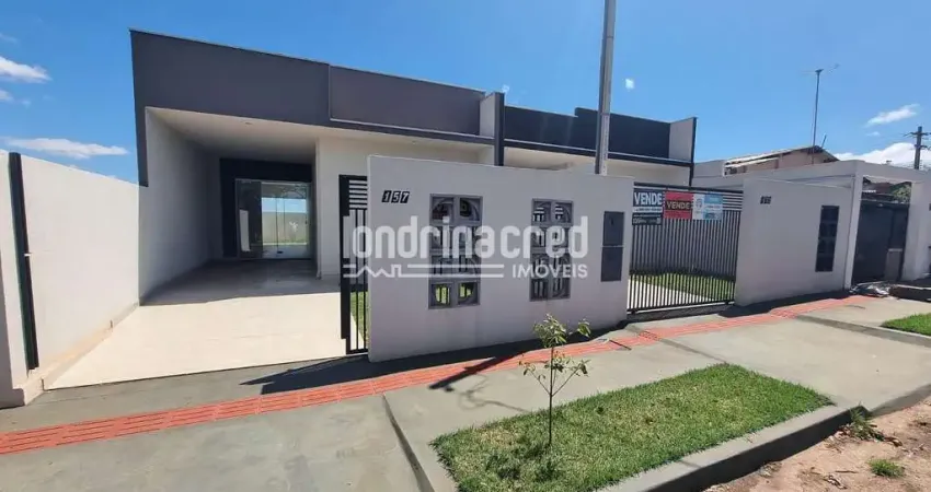 Casa Espetacular  Cambé: 2 Quartos (1 Suíte), 1 Banheiro, Vaga Coberta, Piso Porcelanato e Amplo Es