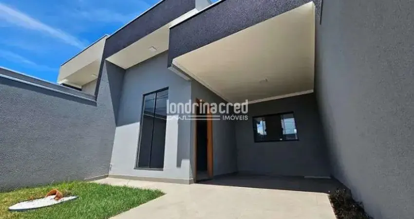 Casa no Jardim Cidade Verde em Cambé, com 125m² de terreno, 80,25m² construídos, 3 dormitórios, suí