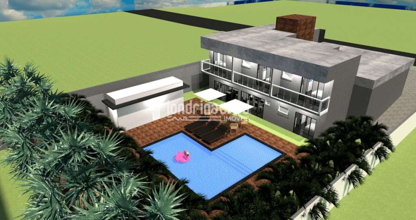 Casa em construção no Cond. Águas de Maio com 1.000m² de terreno, 4 dormitórios, 3 banheiros, 3 vag