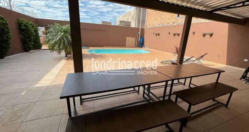 Área de lazer à venda em cambé com 250m², piscina, churrasqueira e excelente localização, perfeita