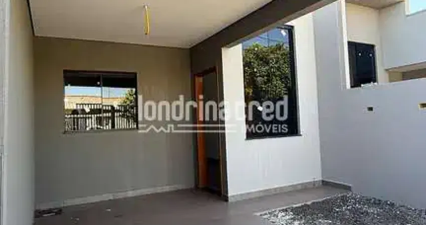 Casa geminada na zona norte de londrina com 2 dormitórios, sendo 1 suíte, banheiro social, sala e c