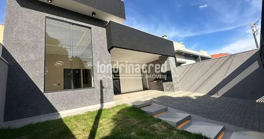 Excelente casa na zona sul de londrina com 3 dormitórios, suíte, porcelanato, área gourmet com chur