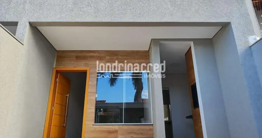 Casa moderna no jardim chamonix com suíte, pé direito alto e área gourmet com churrasqueira