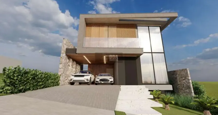Casa alto padrão em construção, cond. fechado na Pedra Branca.