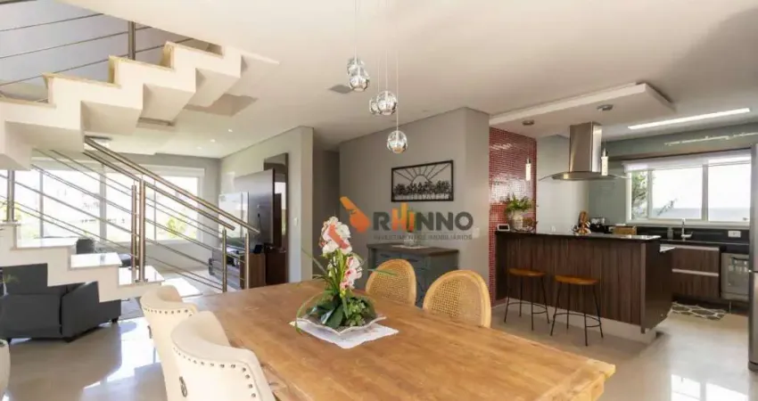 Casa mobiliada em condomínio fechado com 4 dormitórios à venda, 220 m² - santa felicidade - curitiba/pr