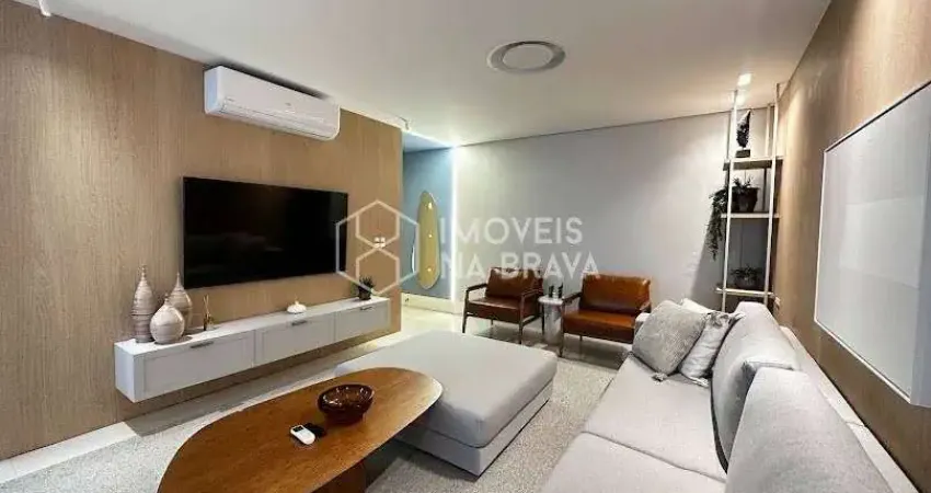 Apartamento luxo 3 suites, 3 vagas - aluguel praia brava - itajai/sc