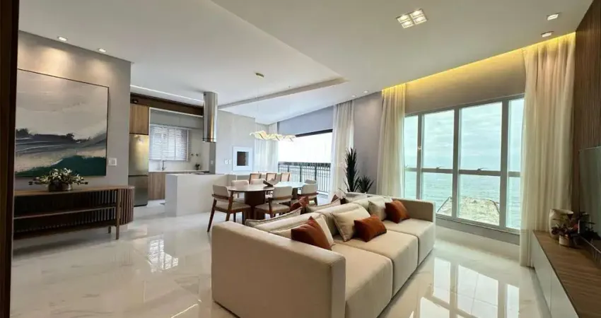 Lindo apartamento de alto padrão frente mar , meia praia, itapema - sc