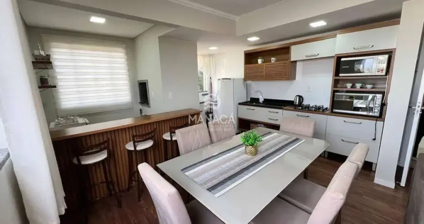 Apartamento vista mar, mobiliado, 3 quartos sendo 1 suíte, garagem coberta