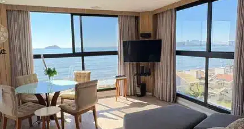 Apartamento frente mar, mobiliado, com 3 dormitórios - centro - balneário piçarr