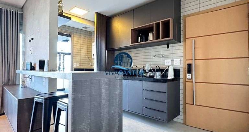 Apartamento 1 dormitório com suíte e varanda gourmet