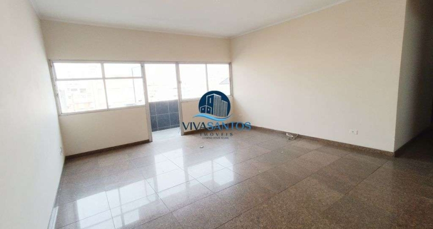 APARTAMENTO COM VARANDA E VISTA MAR NO GONZAGA - SANTOS-SP