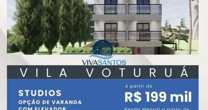 Apartamento Studio com Elevadores em São Vicente próximo ao Carrefour