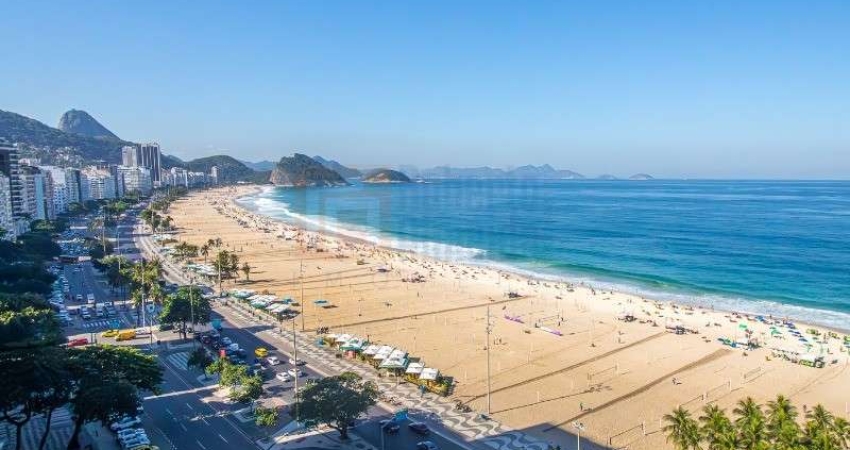 Maravilhosa Cobertura linear Reformada Fontal Mar à venda em Copacabana de 425m² com 4 Suítes 3 com Closet Terraço Cozinha Planejada 1 Vaga de Garagem