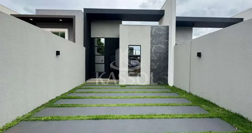 Casa nova pronta para morar no jardim veredas com 01 suíte e 02 quartos