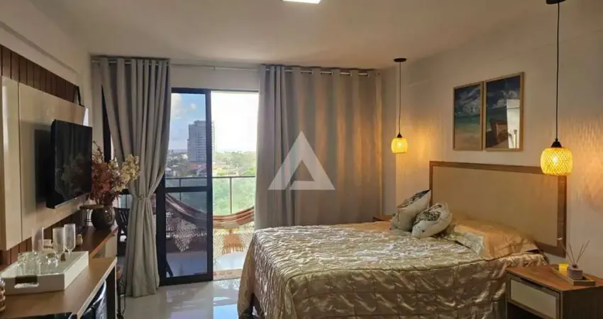 Ilha de mykonos | studio em itapuã porteira fechada, 24m² à venda por r$ 480.000,00