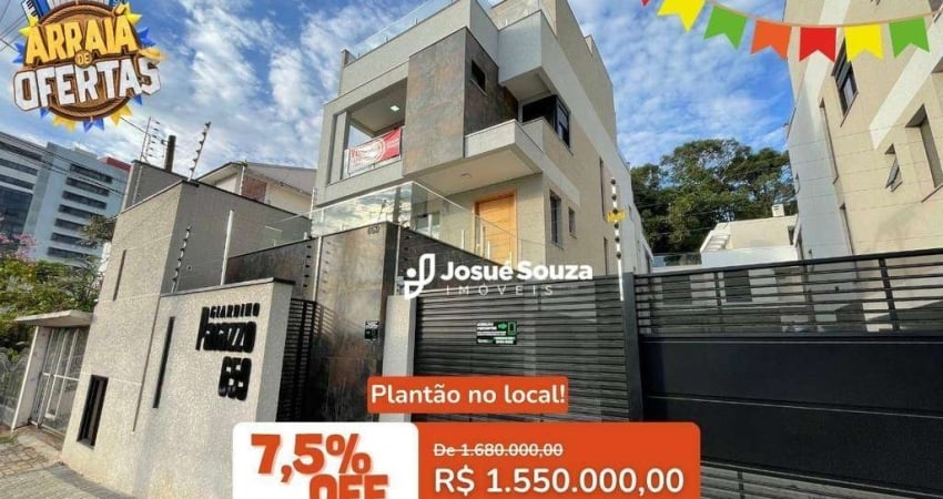 Sobrado com 3 suítes e 3 vagas cobertas à venda, 224 m² por R$ 1.550.000 - Bom Retiro - Curitiba/PR