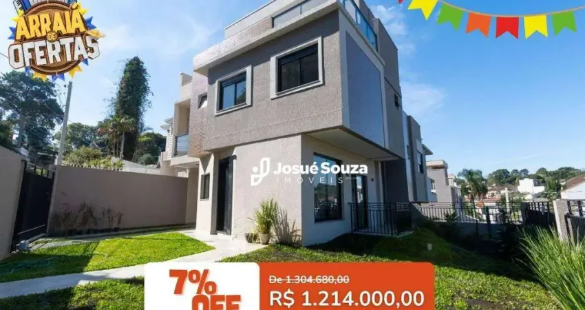 Sobrado a venda com 3 suítes no bairro Vista Alegre próximo ao Portal de Santa Felicidade