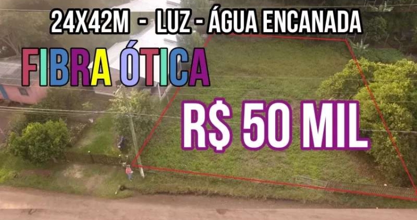 116338 CHACRINHA TERRENO RURAL COM LUZ, FIBRA ÓTICA E ÁGUA ENCANADA TERRENO 24X42M