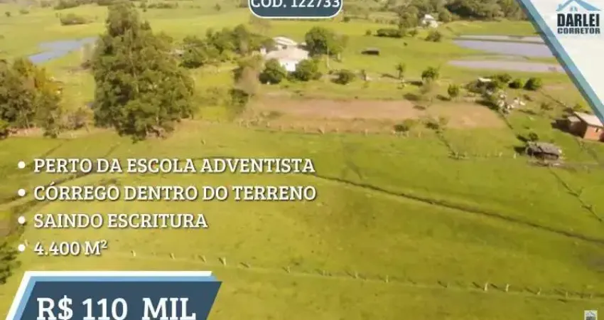 [122733] CHÁCARA  ROLANTE  FAZENDA PASSOS PLANA COM RIACHO LUZ, FIBRA ÓTICA E POÇO ARTESIANO