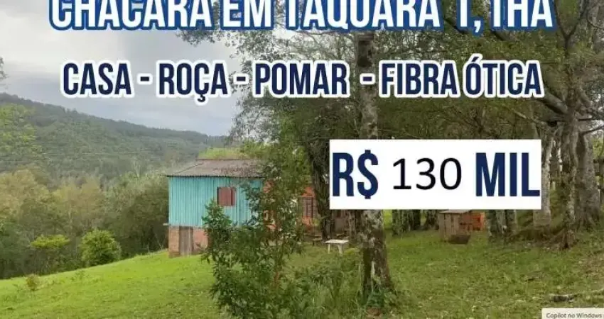 [122383 ] CHÁCARA EM TAQUARA COMCASA , ROÇA,  MATA NATIVA, FIBRA ÓTICA E ÁGUA ENCANADA