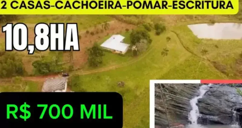 [122348]  CHÁCARA EM TAQUARA RS 10,8 HA ESCRIT 2 CASAS POMAR CAMPO RIACHO E CACHOEIRA
