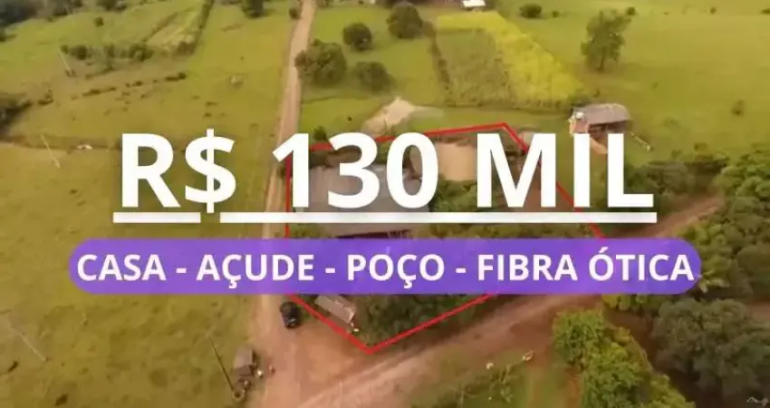 [95704]  CHÁCARA DA DONA SUELI COM CASA, AÇUDE COM PEIXES E INTERNET FIBRA ÓTICA EM TAQUARA