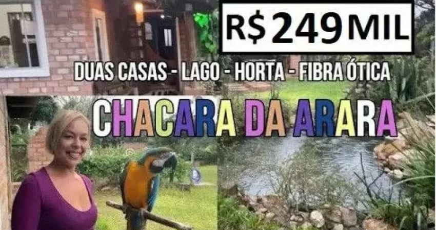 115058 CHÁCARA  CONDOMINIO FECHADO DUAS CASAS LAGO FIBRA ÓTICA POMAR HORTA PRAÇA ACADEMIA
