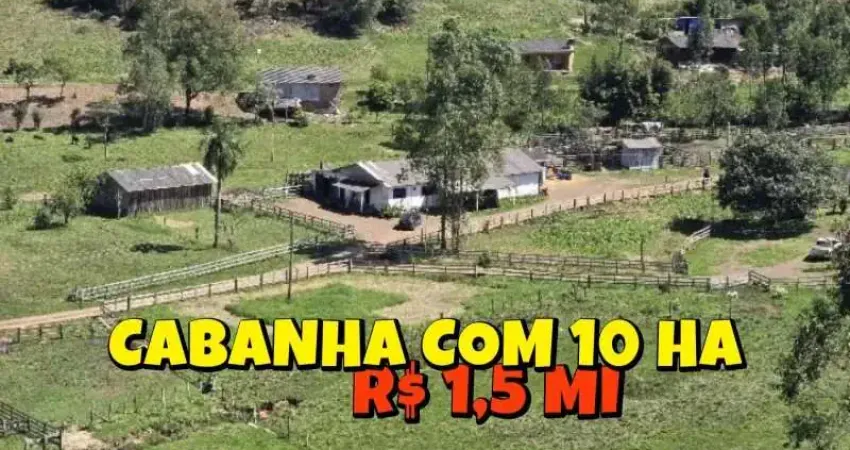 [607]CABANHA EM SANTO ANTÔNIO DA PATRULHA, 2 CASAS. PISCINA, GALPÃO, BAIAS, REDONDEL